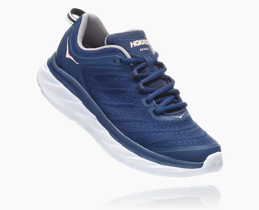 Hoka One One Koşu Ayakkabısı Kadın Mavi/Beyaz - Akasa - GJ5473680